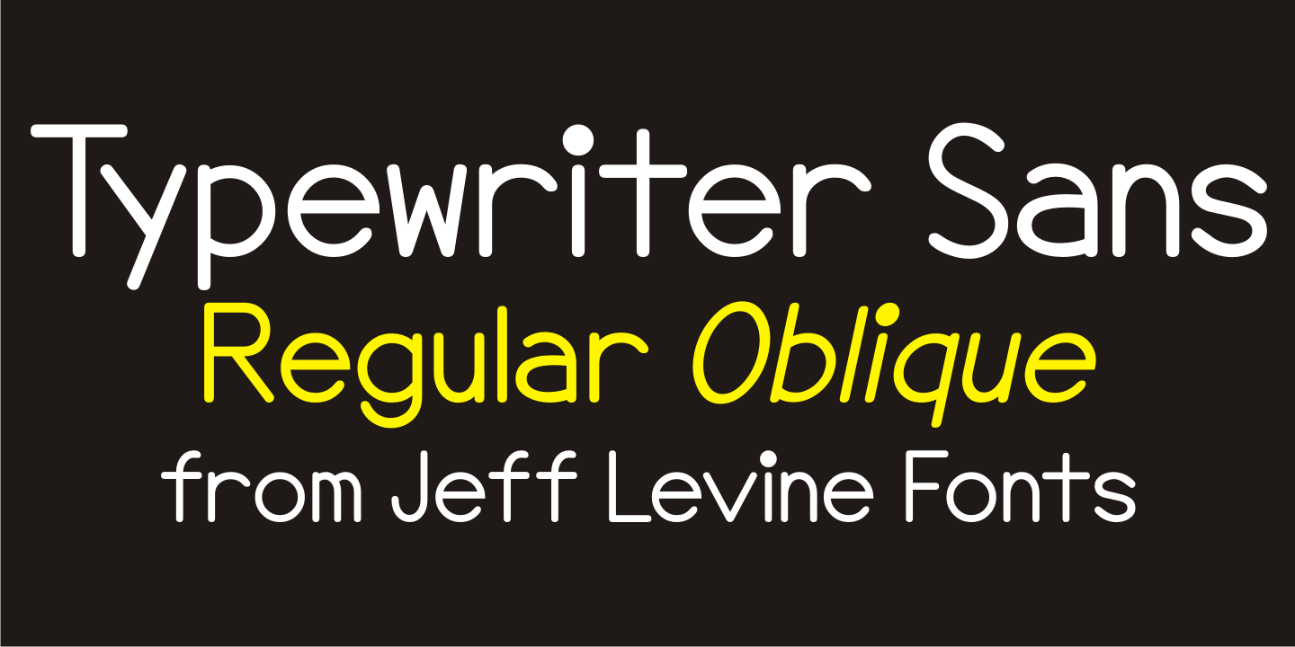 Typewriter Sans Font Poster