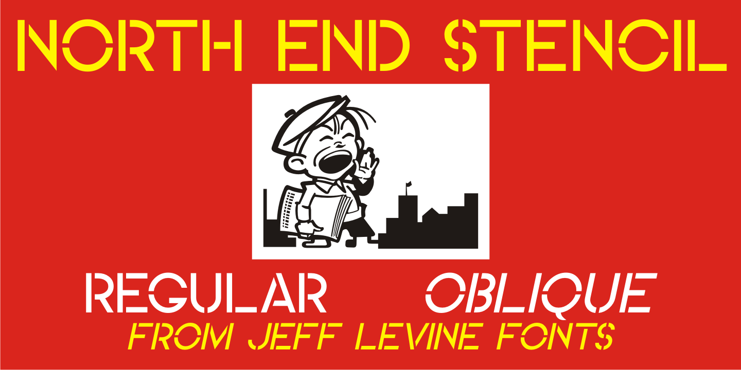 North End Stencil Font Poster #1