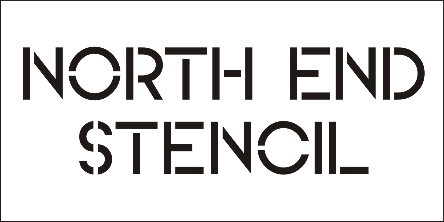 North End Stencil Font Poster #1