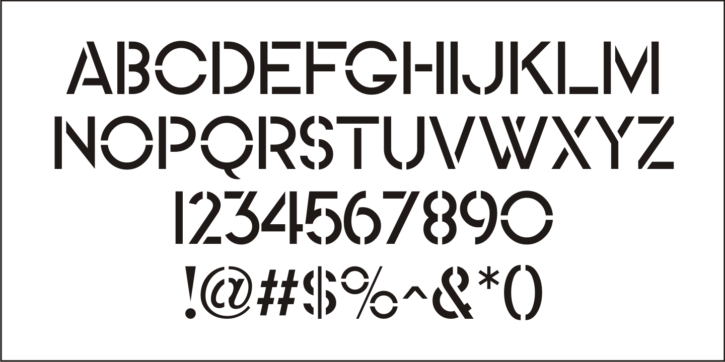 North End Stencil Font Poster #3