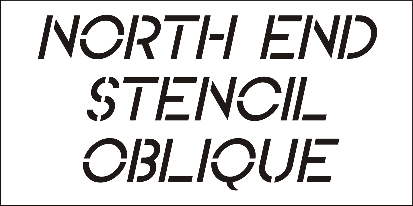 North End Stencil Font Poster #4