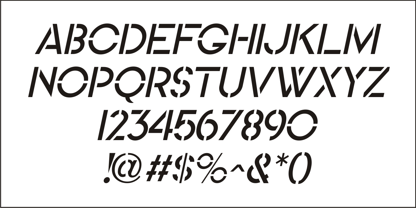 North End Stencil Font Poster #5
