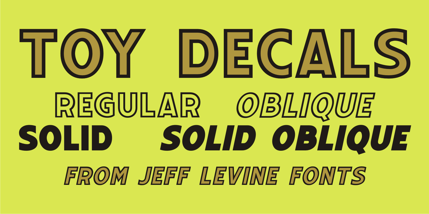 Toy Decals Font Family Poster