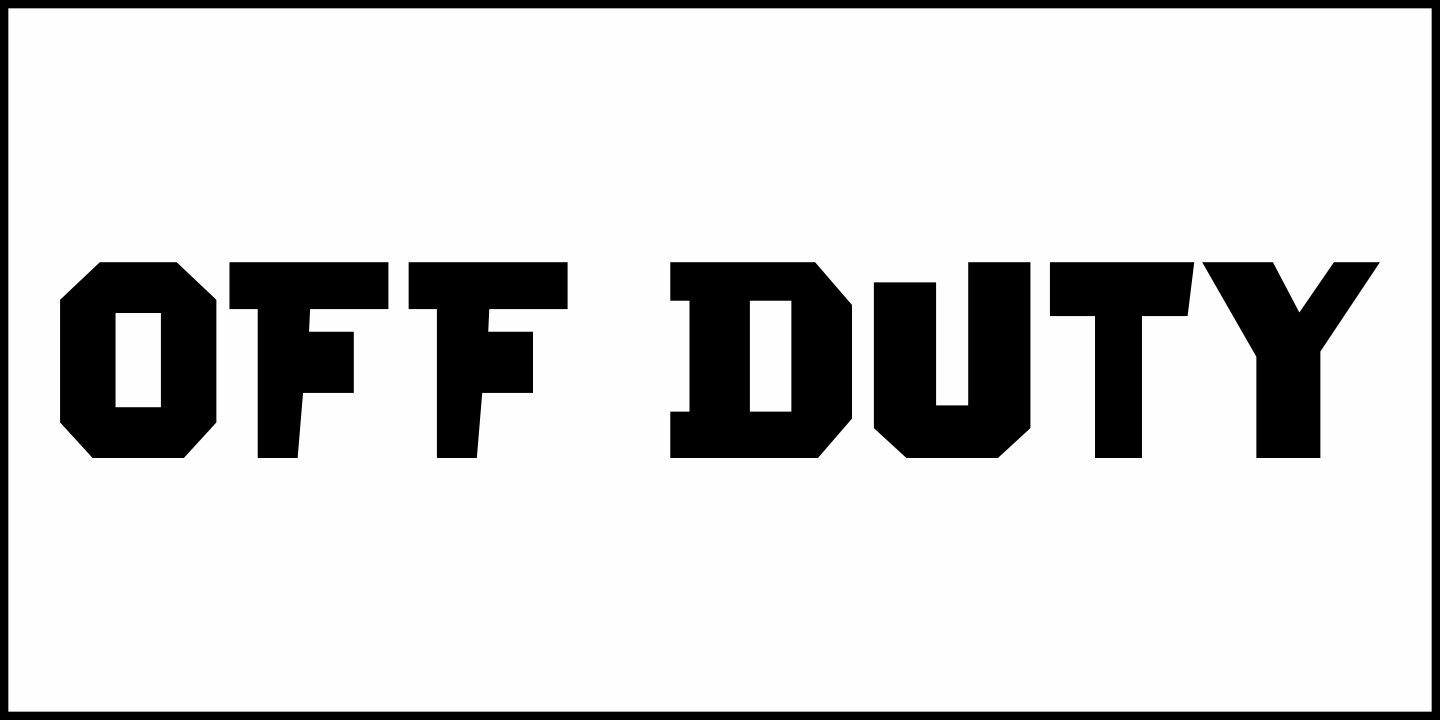 Off Duty Font Poster #1