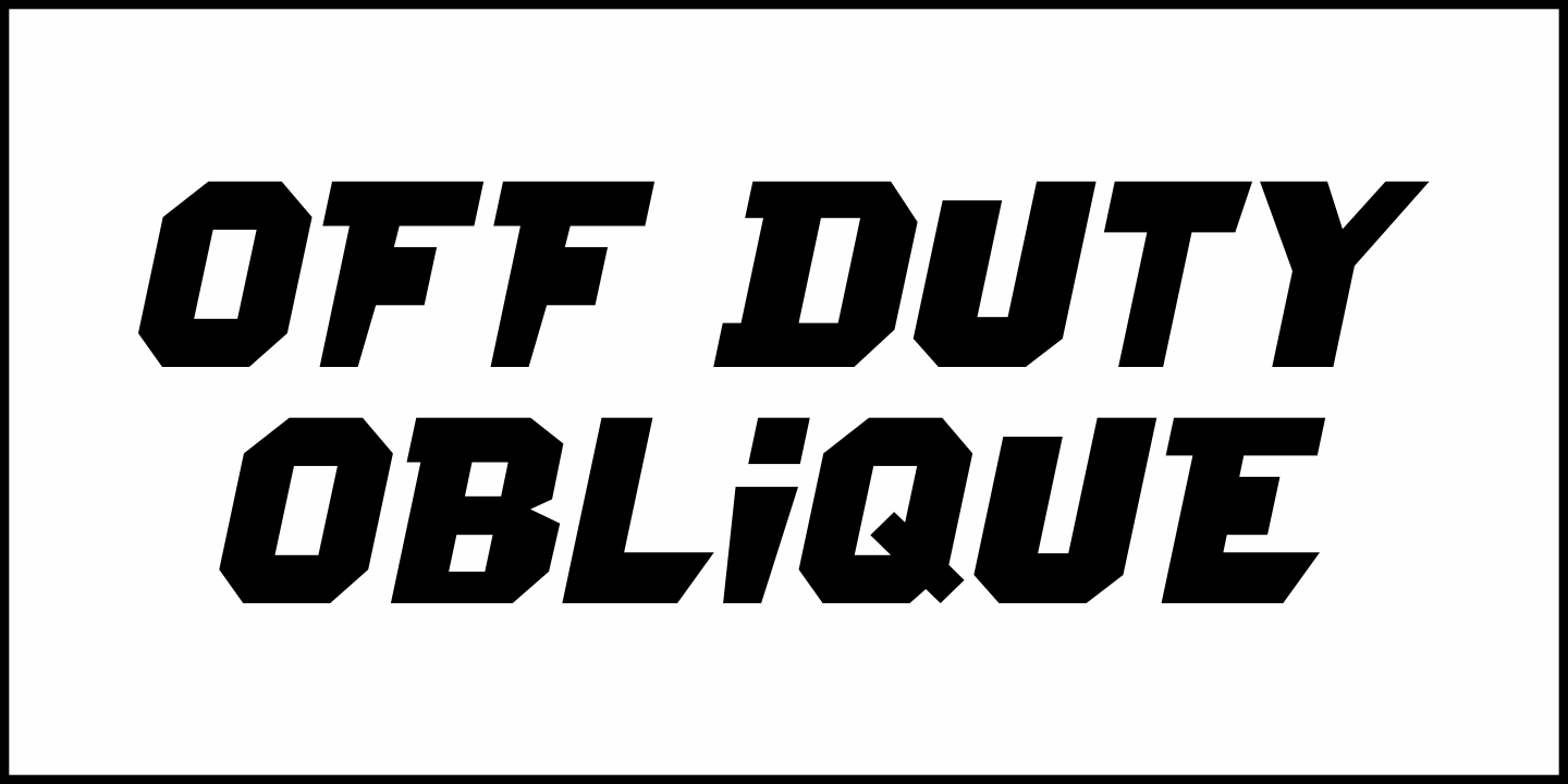 Off Duty Font Poster #1