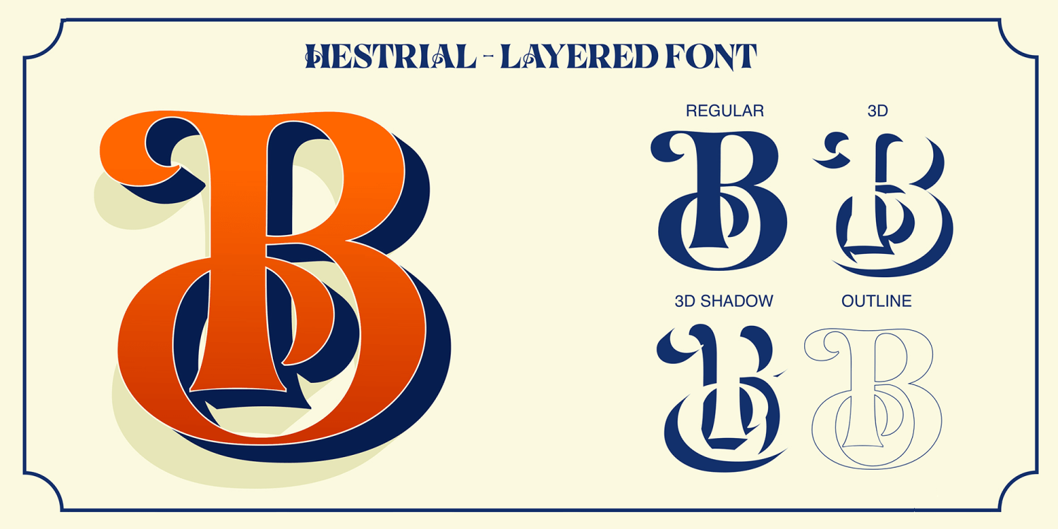 Hestrial Font Poster #1