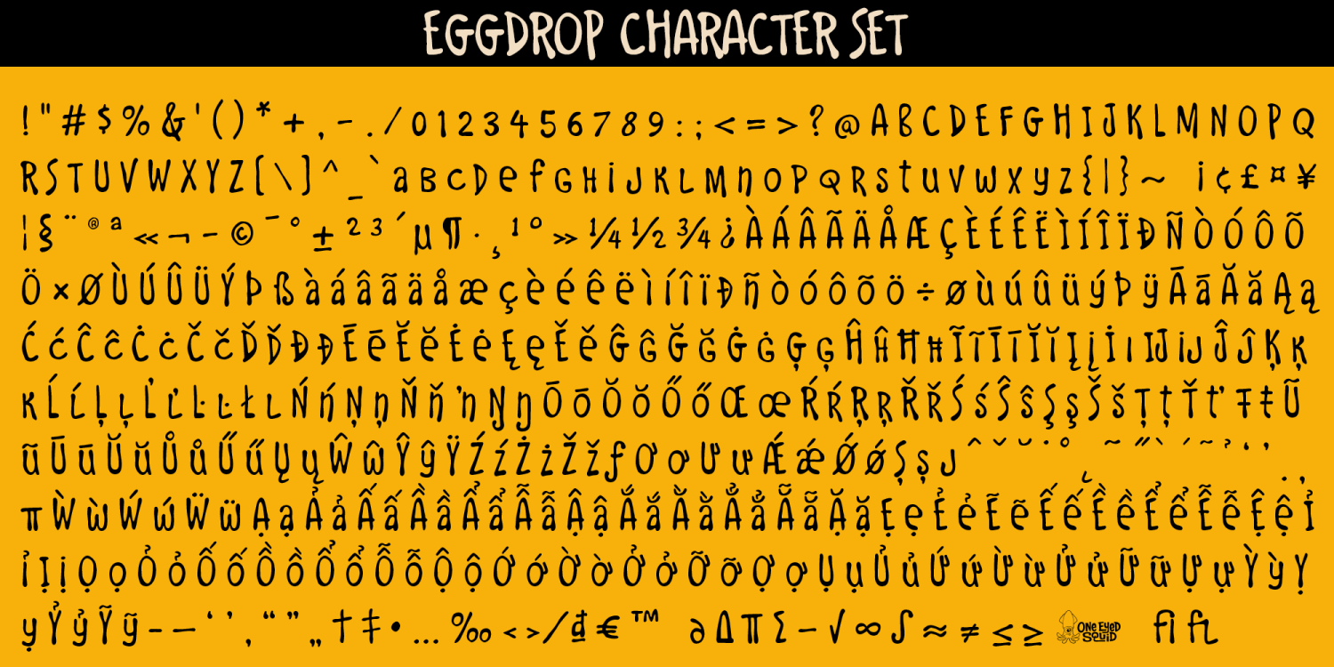 Eggdrop Font Poster #1