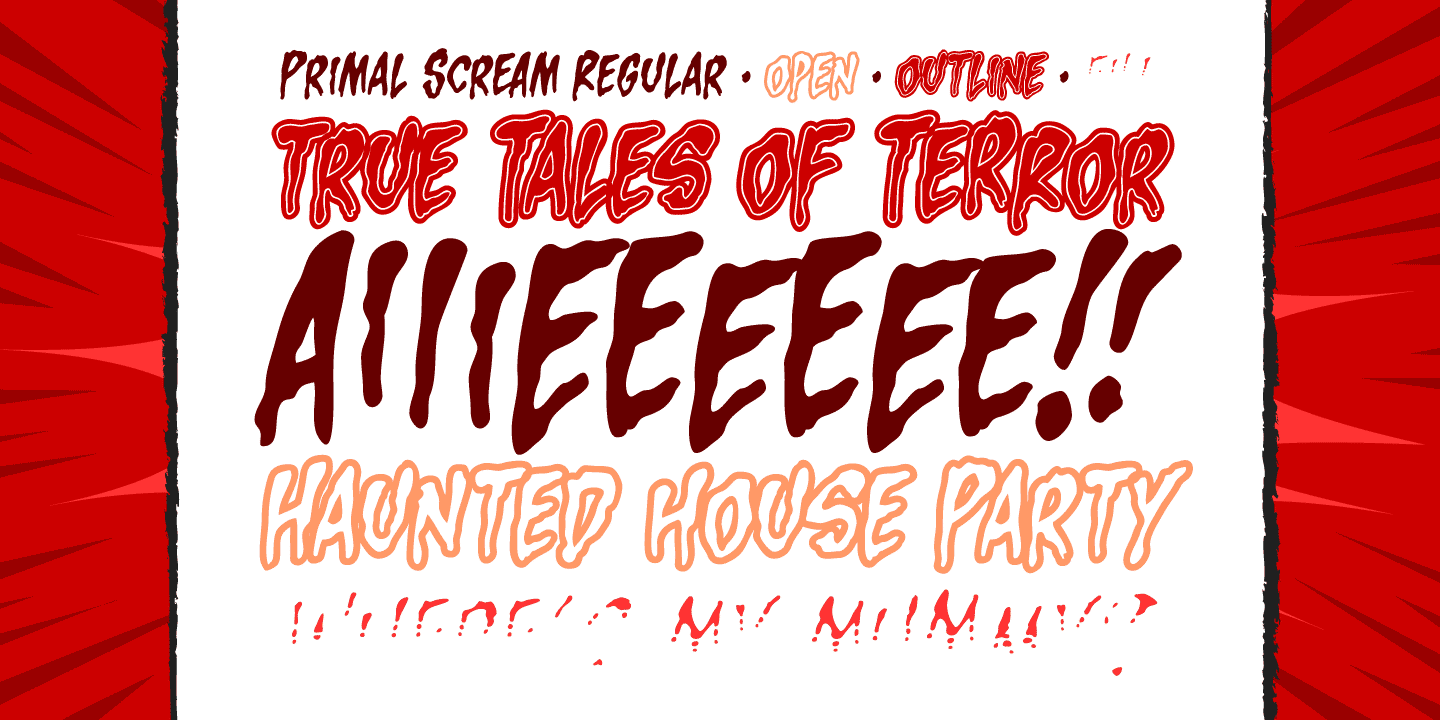 Primal Scream Font Poster #1