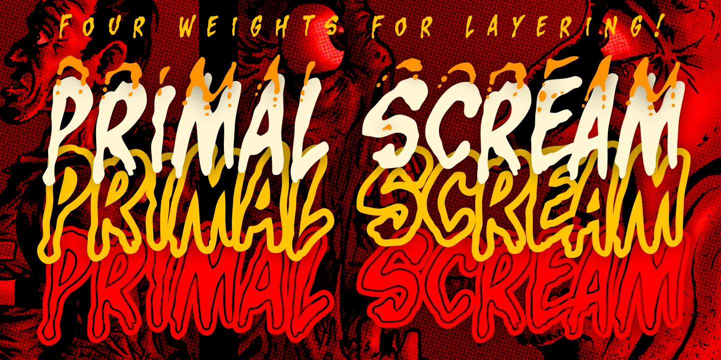 Primal Scream Font Poster #1