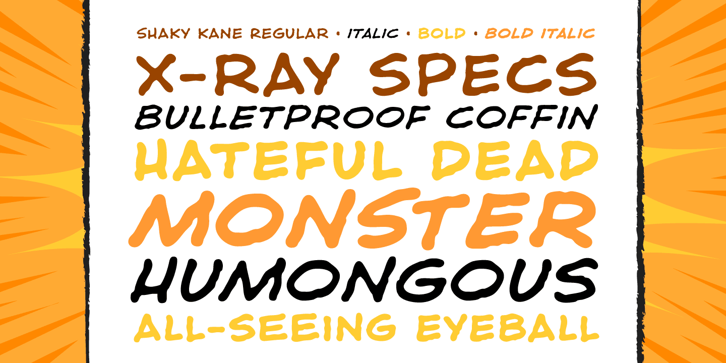 Shaky Kane Font Poster #1