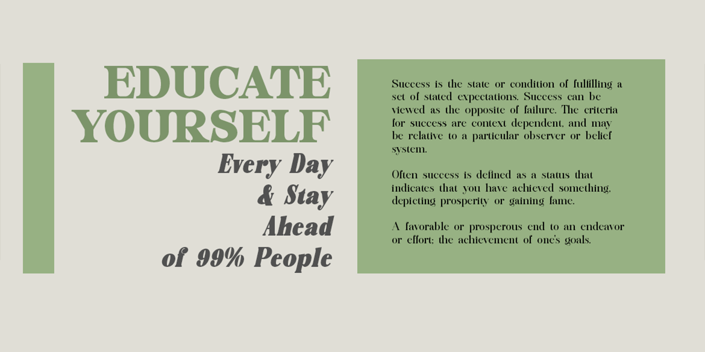 Epoch of Victory Font Poster #2