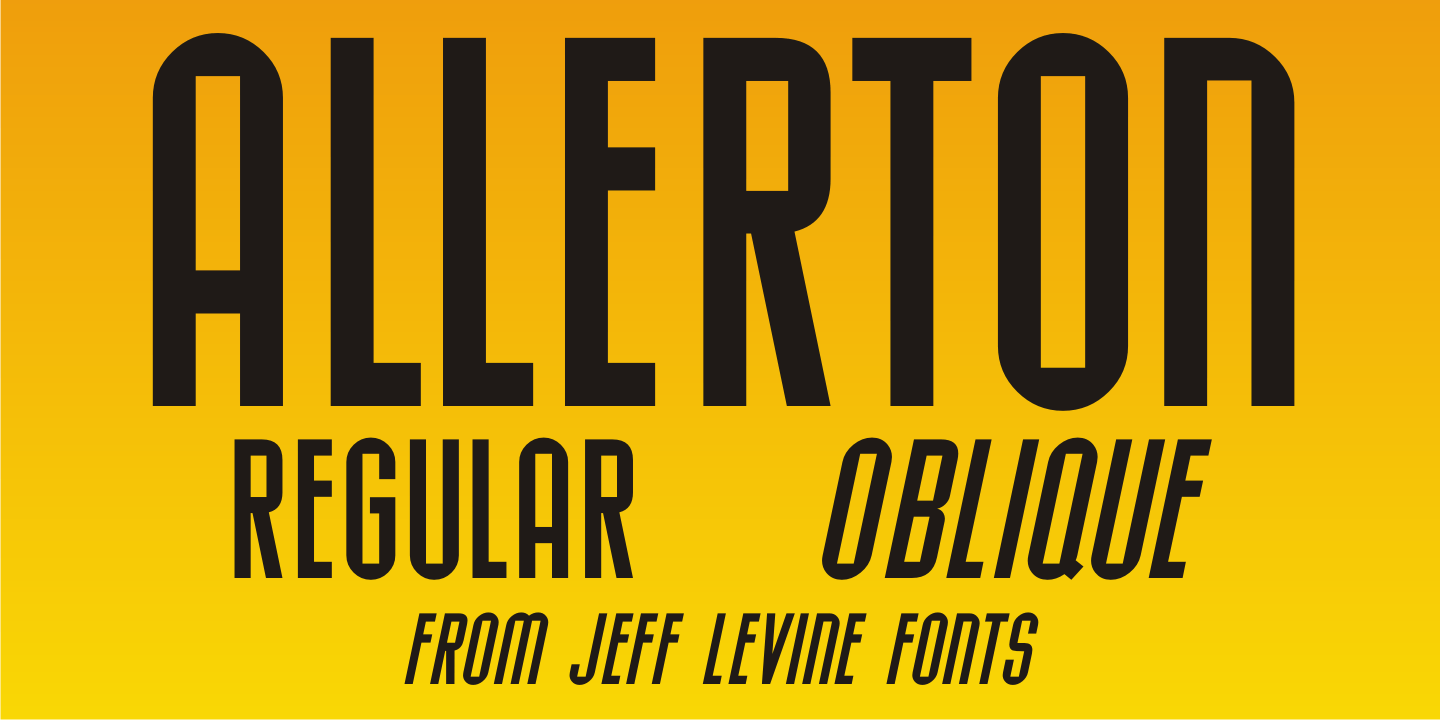 Allerton Font Family Poster