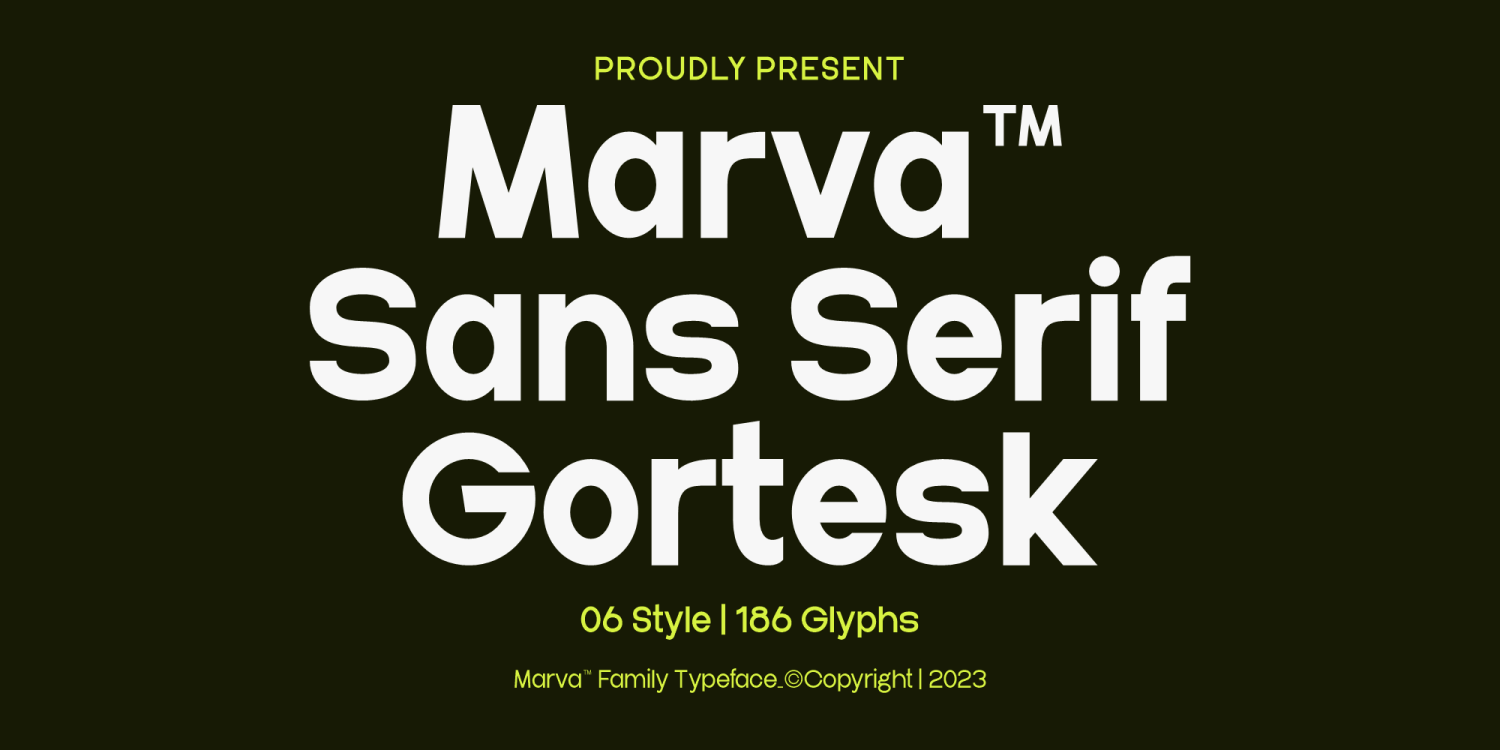 Marva Font Poster #1