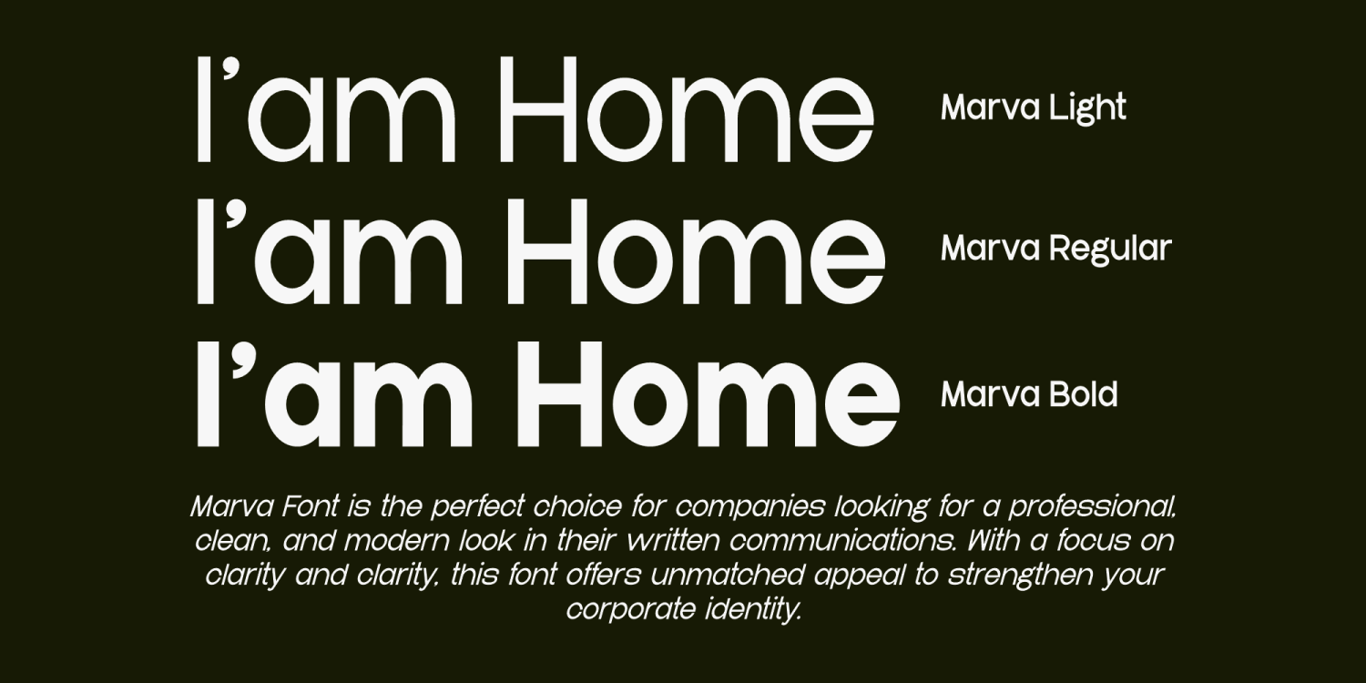 Marva Font Poster #1