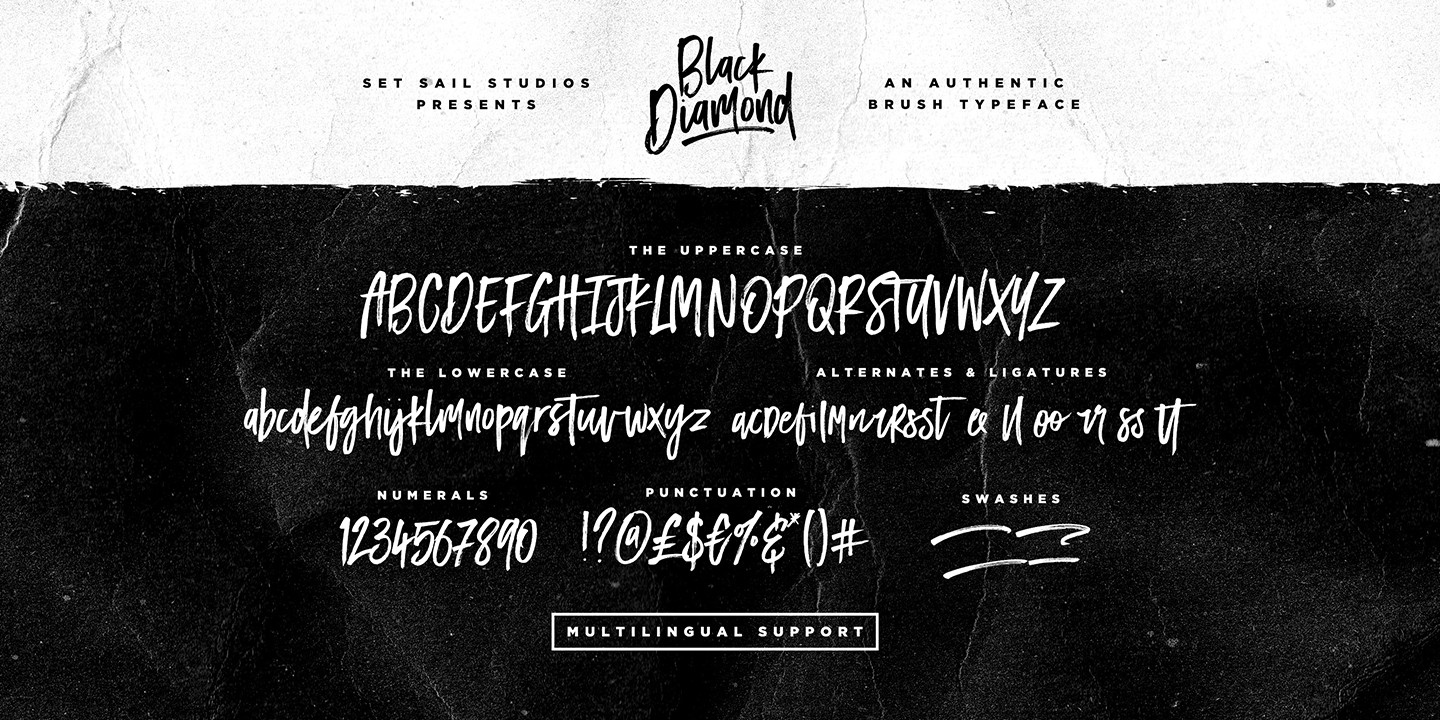 Black Diamond Font Poster #1