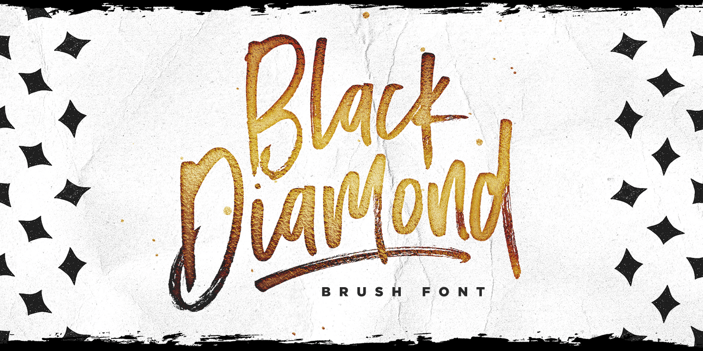 Black Diamond Font Poster #1