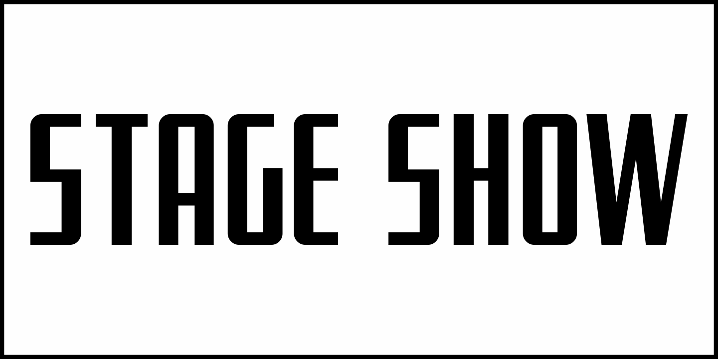 Stage Show Font Poster #1