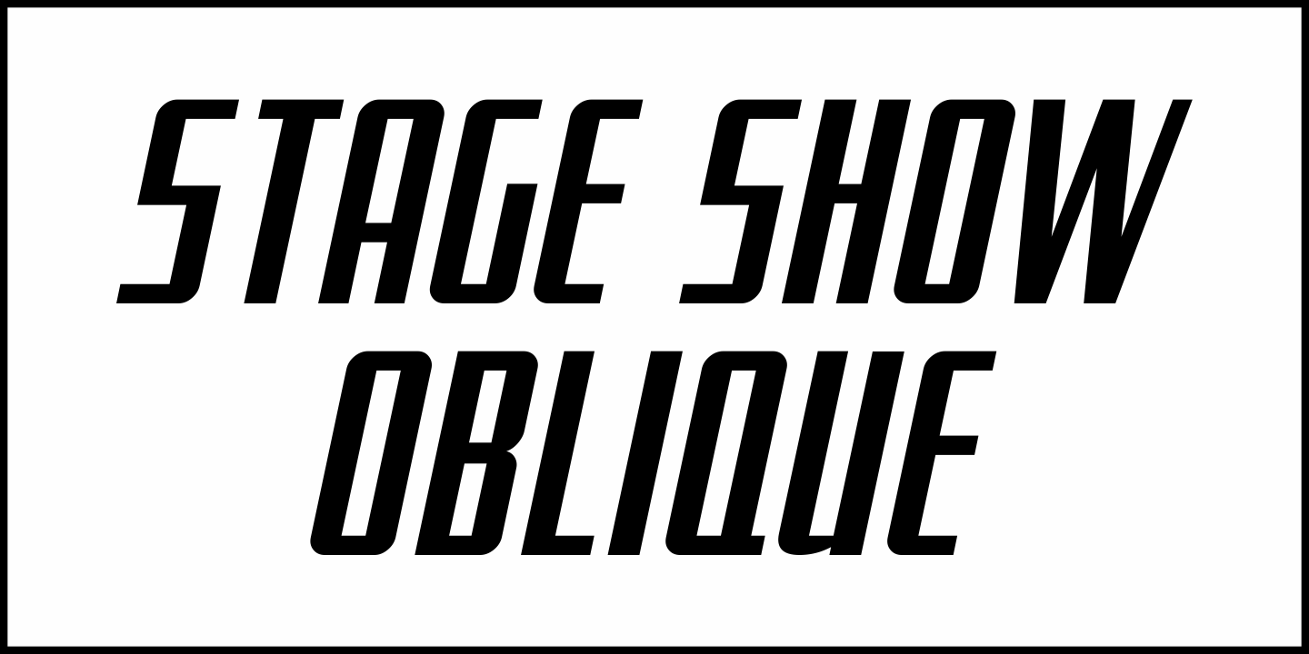 Stage Show Font Poster #1