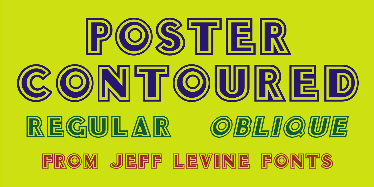 Poster Contoured Font Poster #1