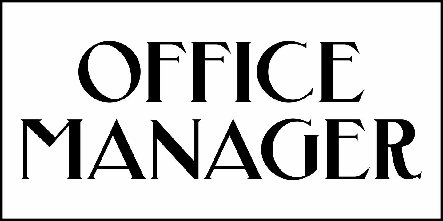 Office Manager Font Poster #2