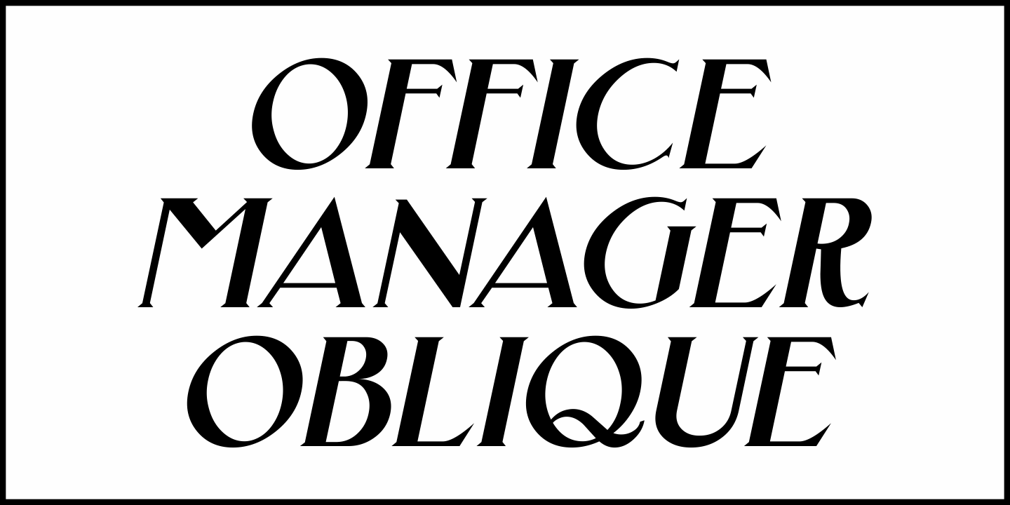 Office Manager Font Poster #4