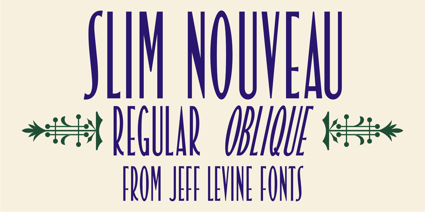 Slim Nouveau Font Poster #1