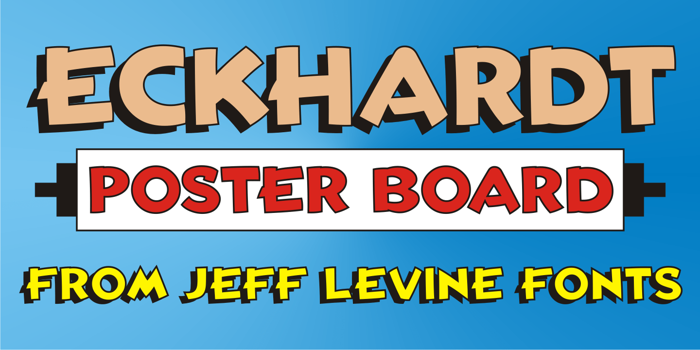Eckhardt Poster Board Font Poster #1