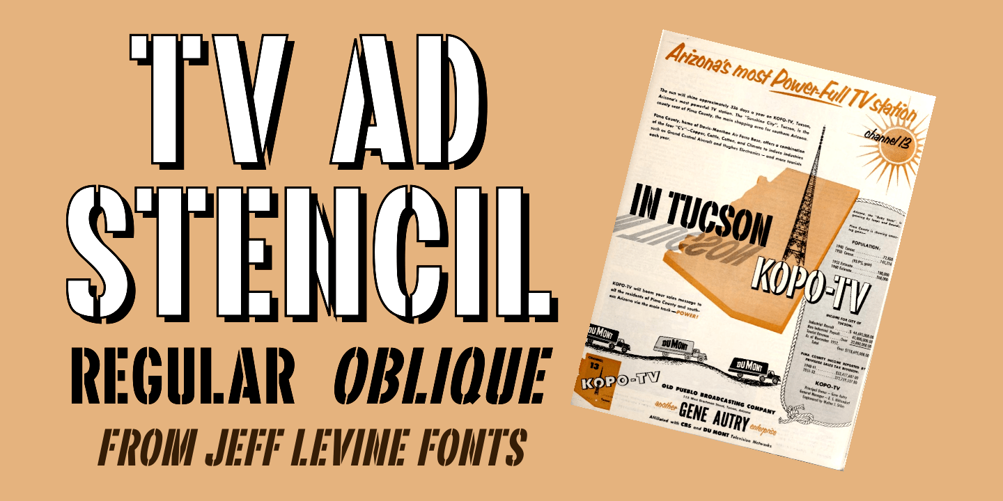 TV Ad Stencil Poster