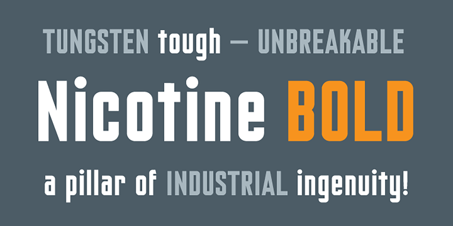Nicotine Font Poster #1