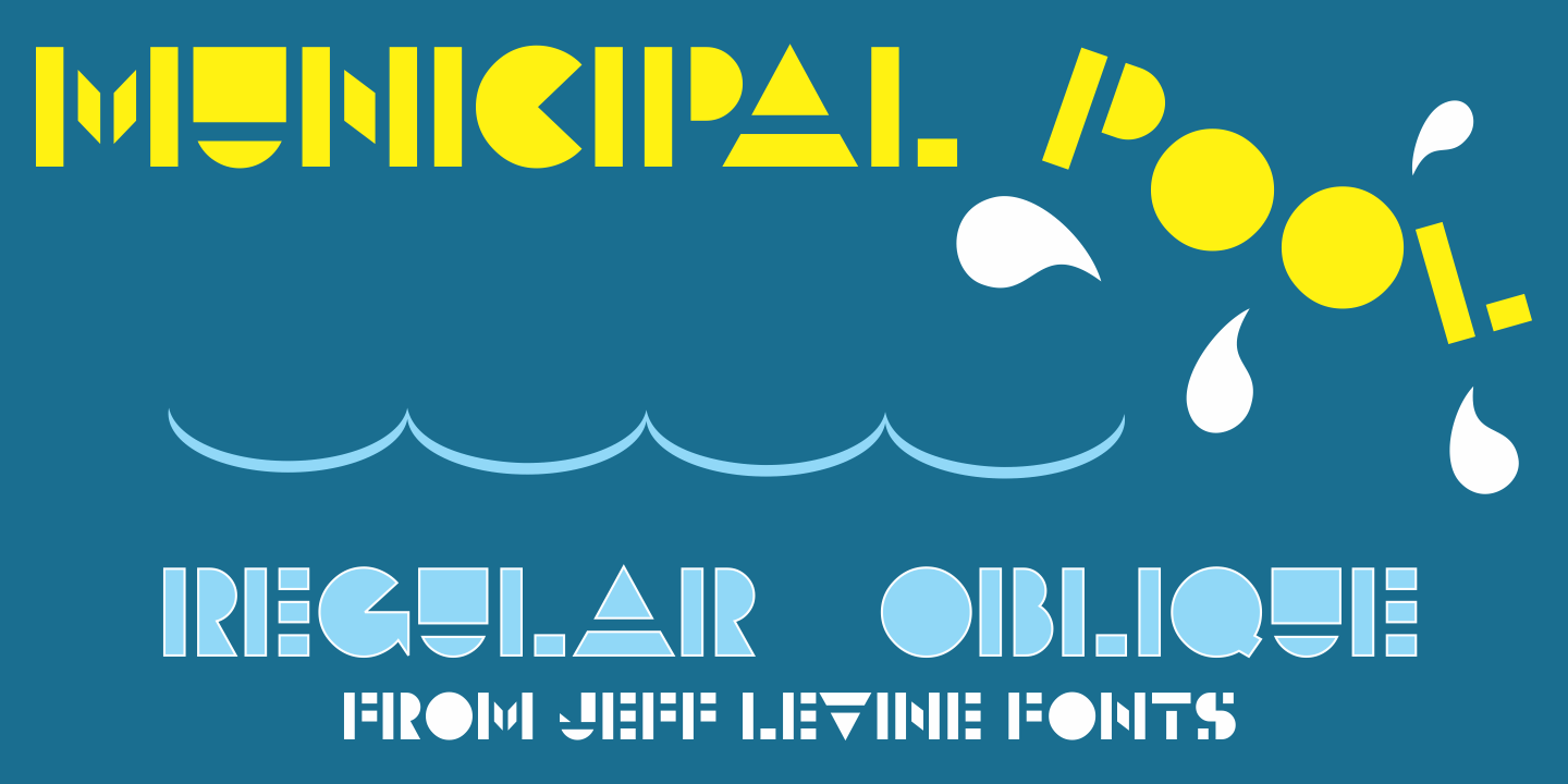 Municipal Pool Font Family Poster