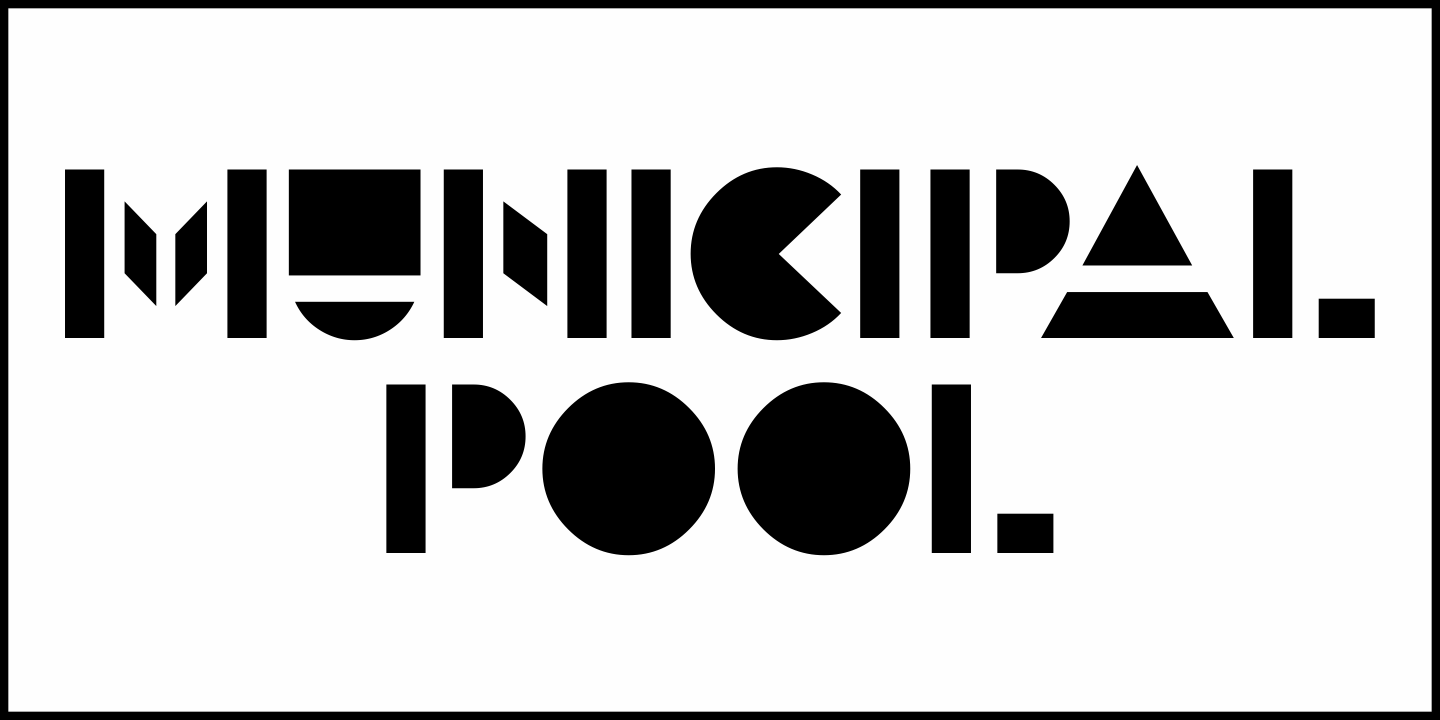 Municipal Pool Font Poster #1