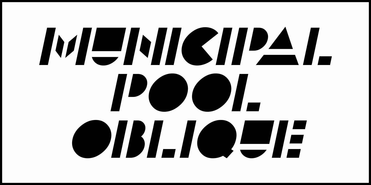 Municipal Pool Font Poster #1