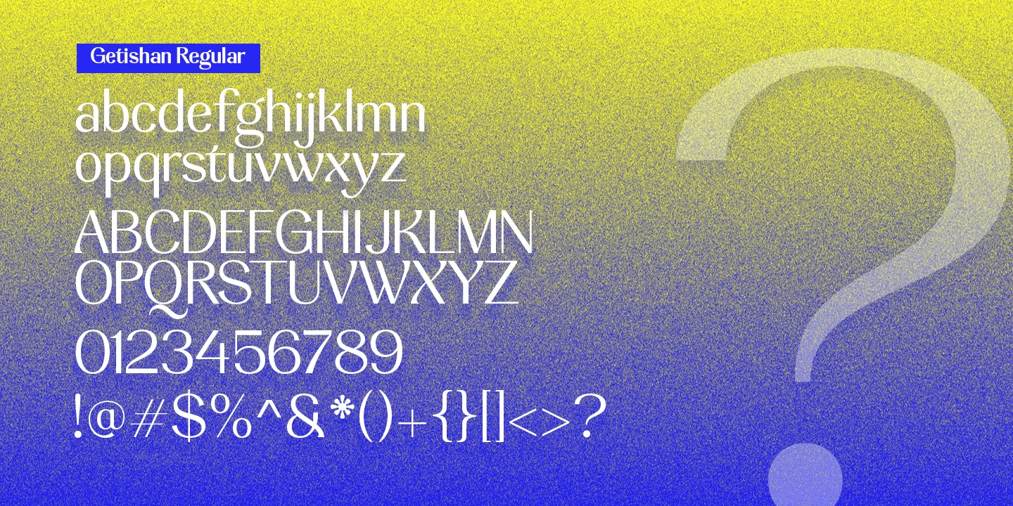 Getishan Font Poster #5