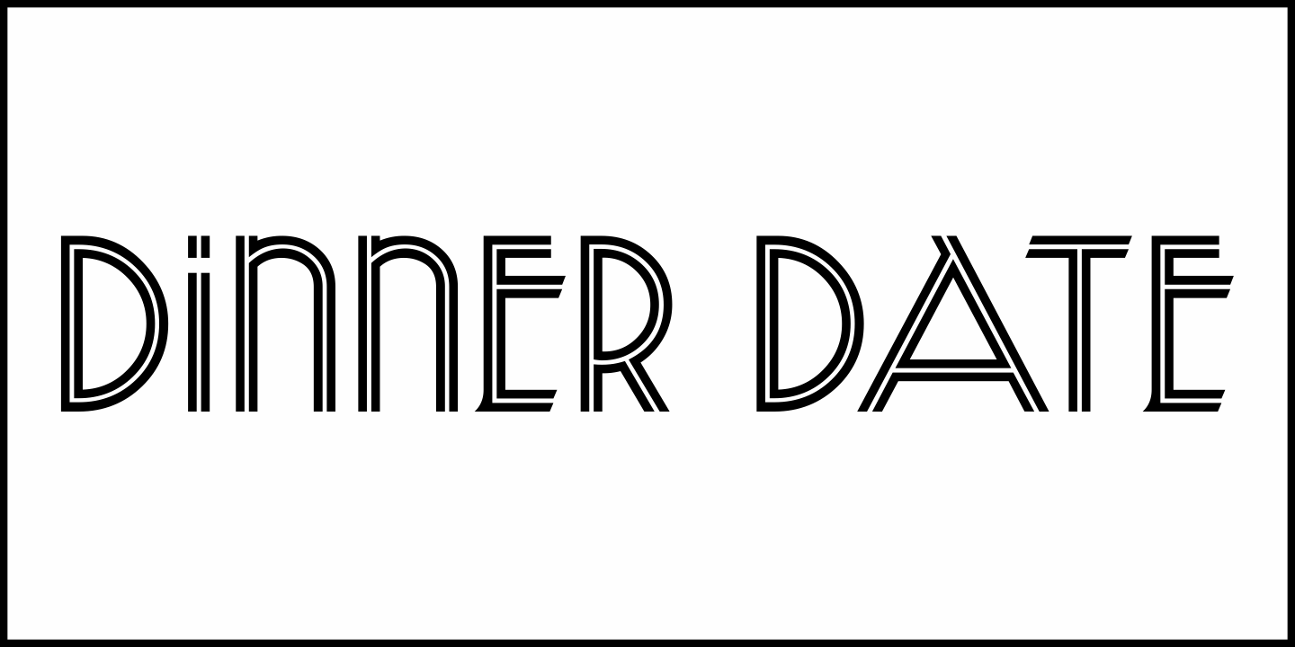 Dinner Date Font Poster #1