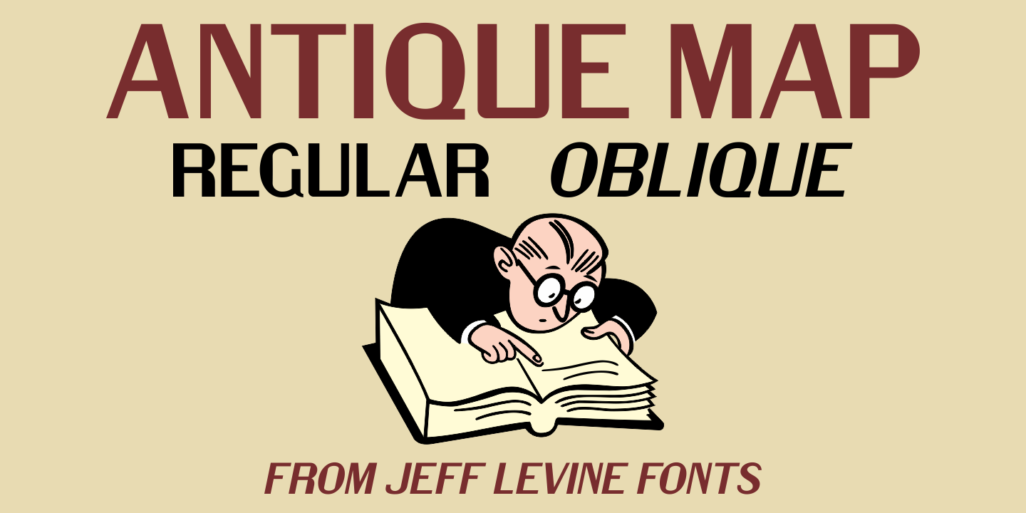 Antique Map Font Poster #1