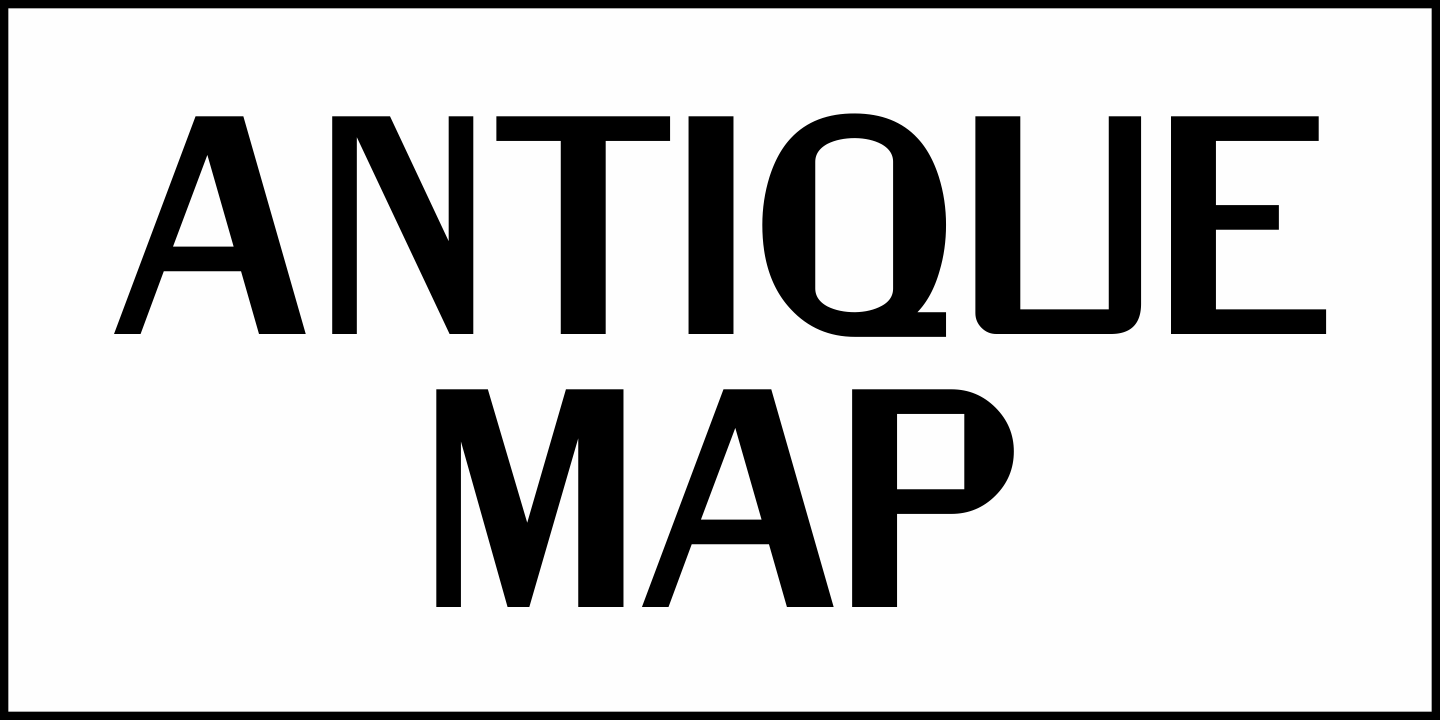 Antique Map Font Poster #1