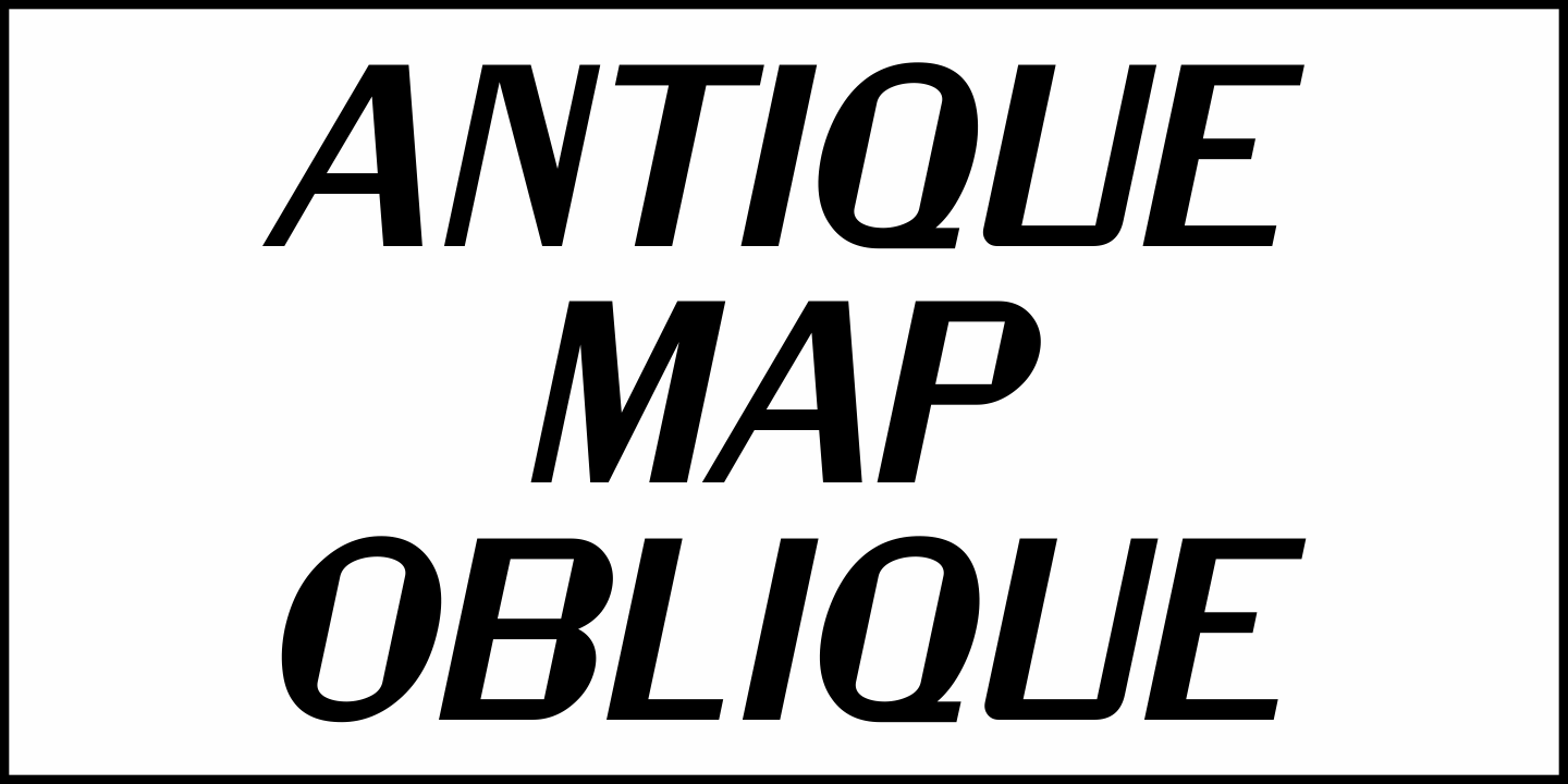 Antique Map Font Poster #1