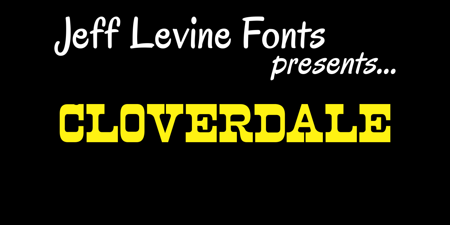 Cloverdale Font Family Poster