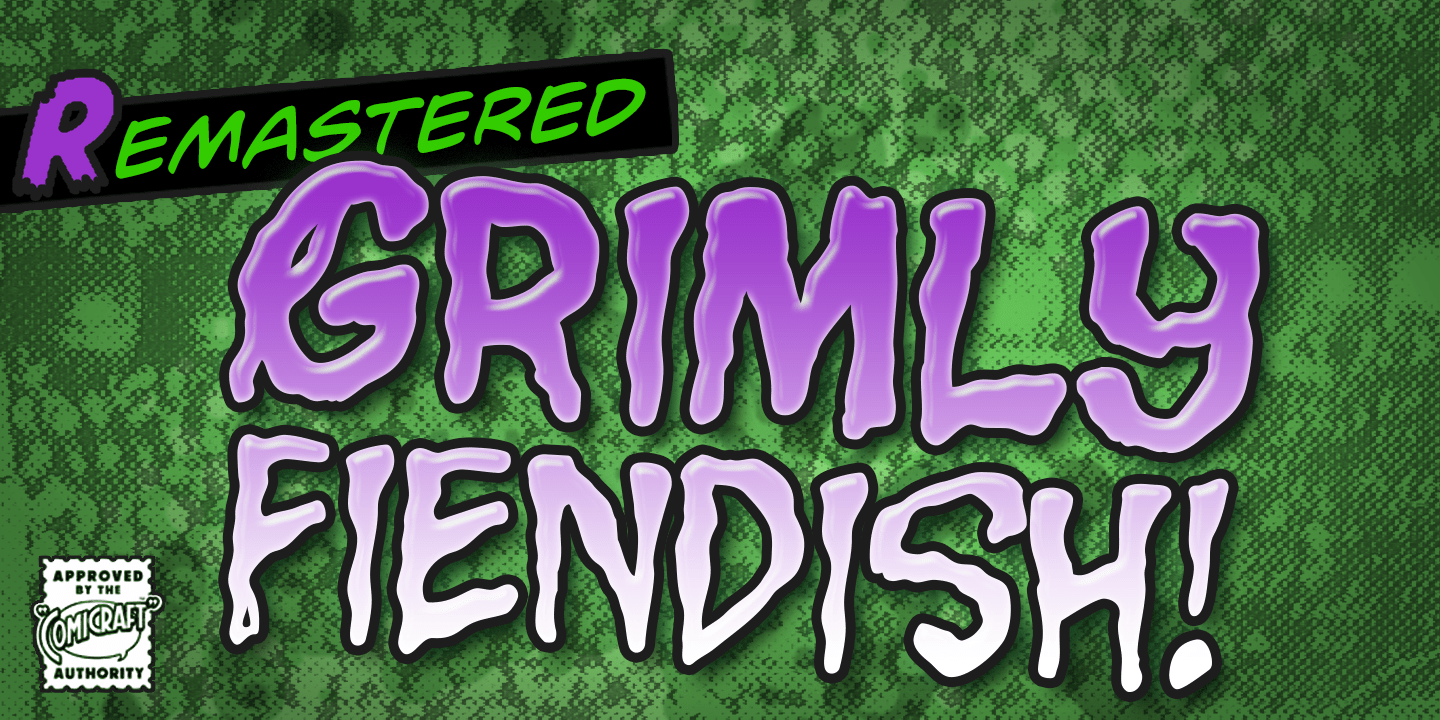 Grimly Fiendish Font Poster