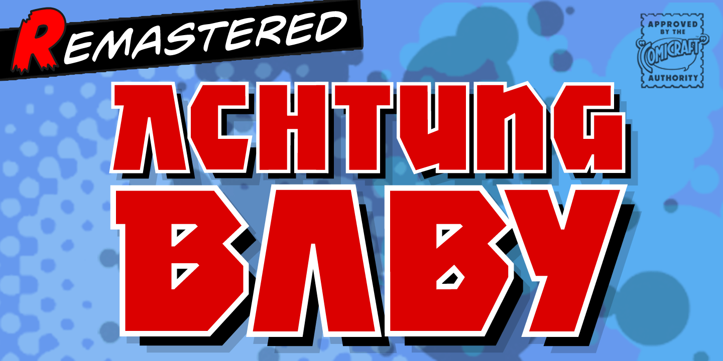 Achtung Baby Font Poster #1