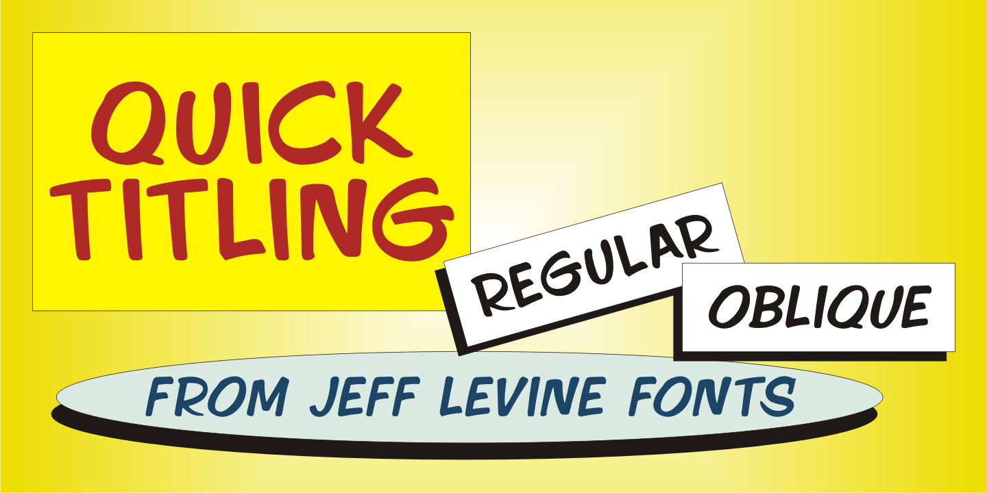 Quick Titling Font Poster #1