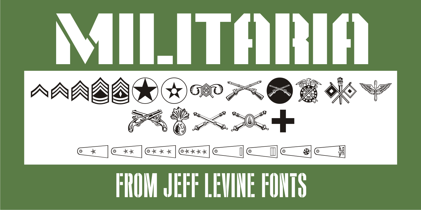 Militaria Font Poster #1