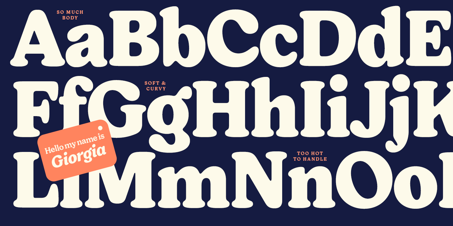 Giorgia Font Poster #4