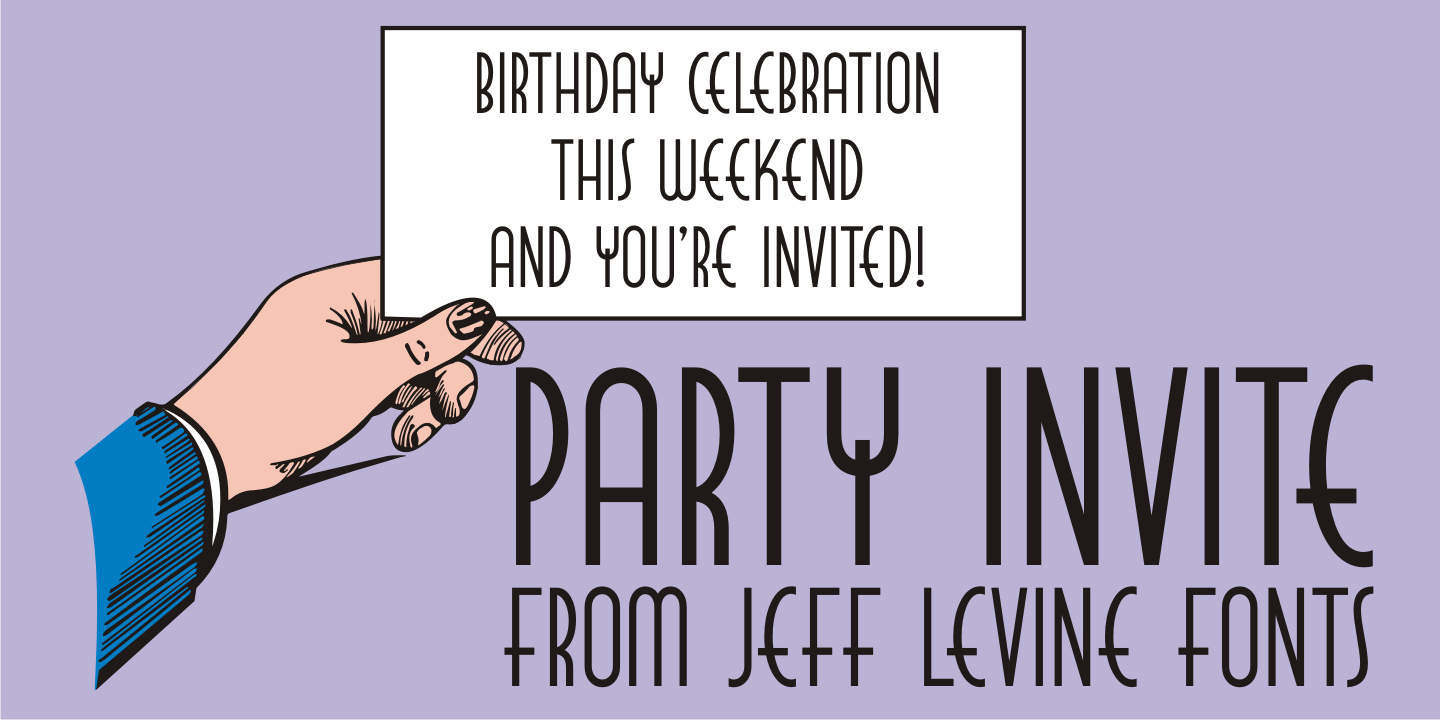 Party Invite Font Poster #1