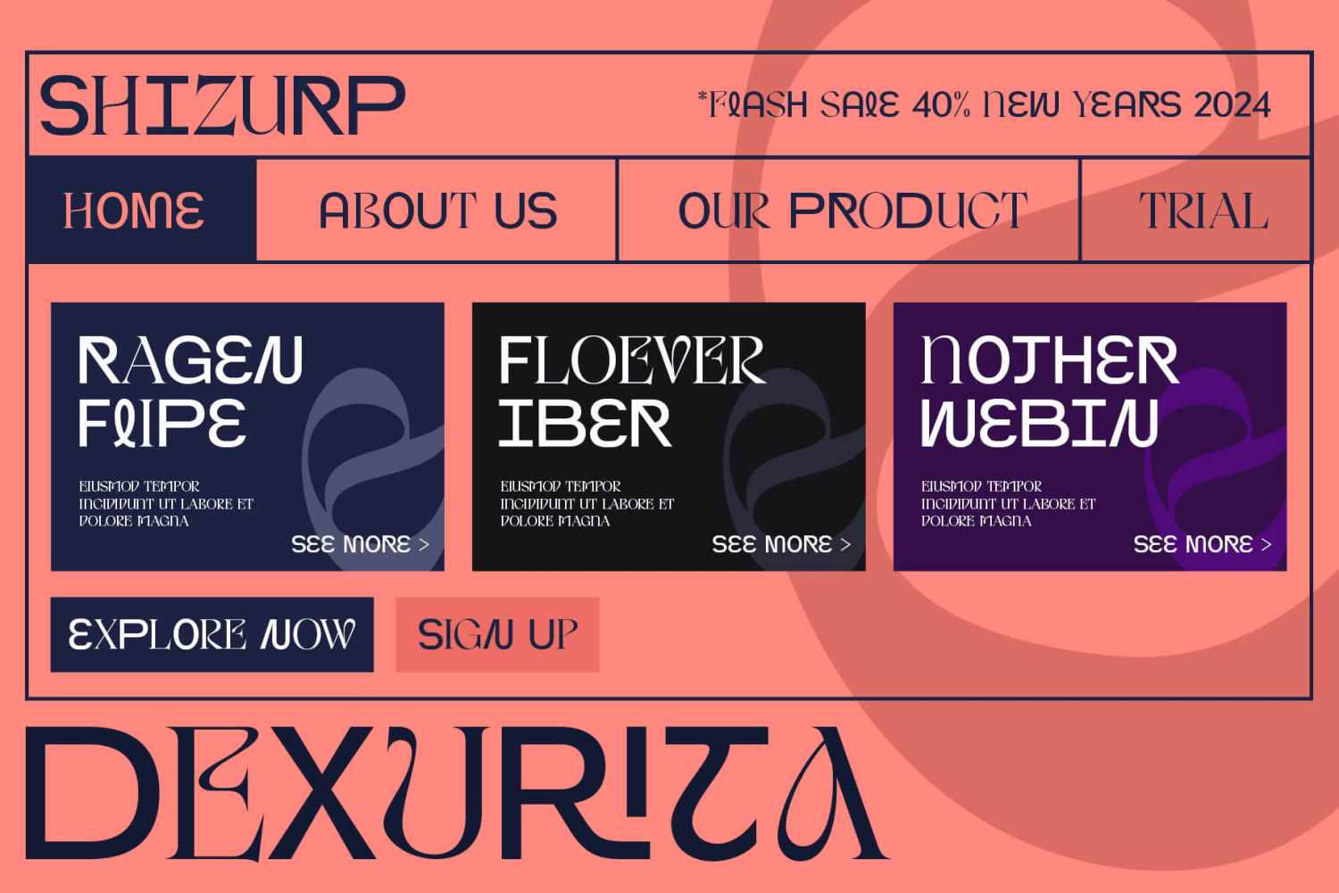 Dexurita Font Poster #1