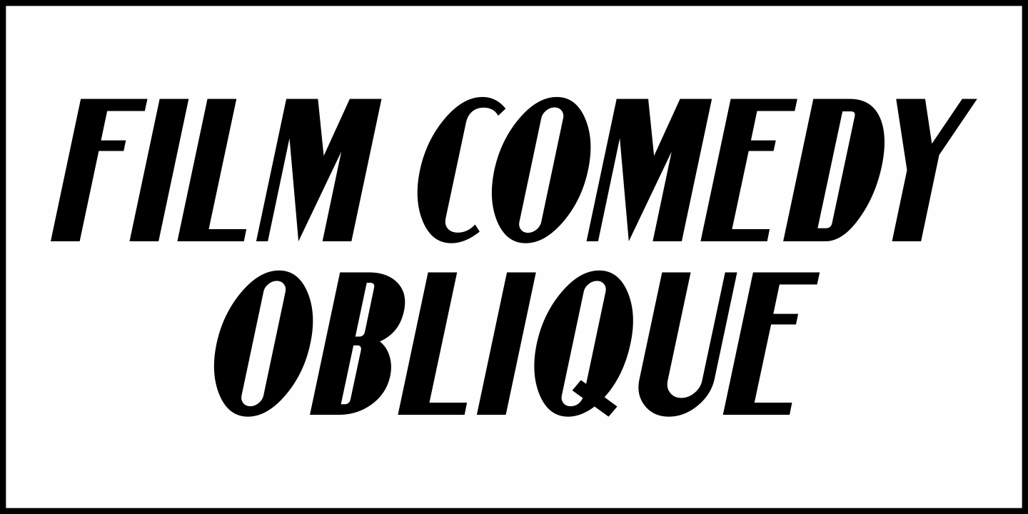 Film Comedy Font Poster #4