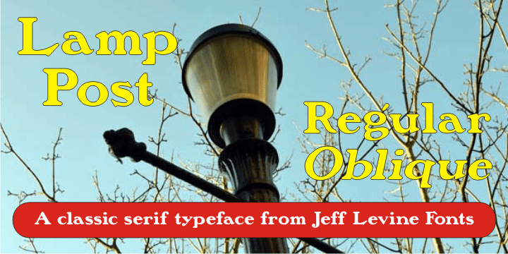 Lamp Post Font Poster #1
