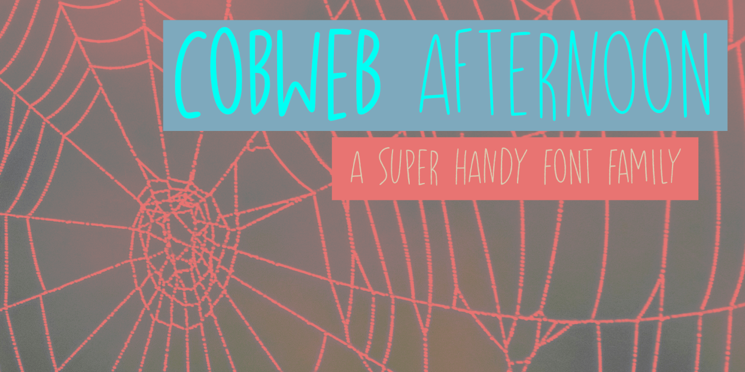 Cobweb Afternoon Font Poster