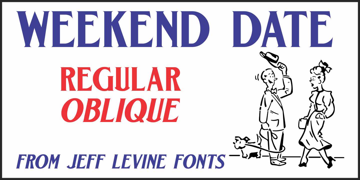 Weekend Date Font Family Poster