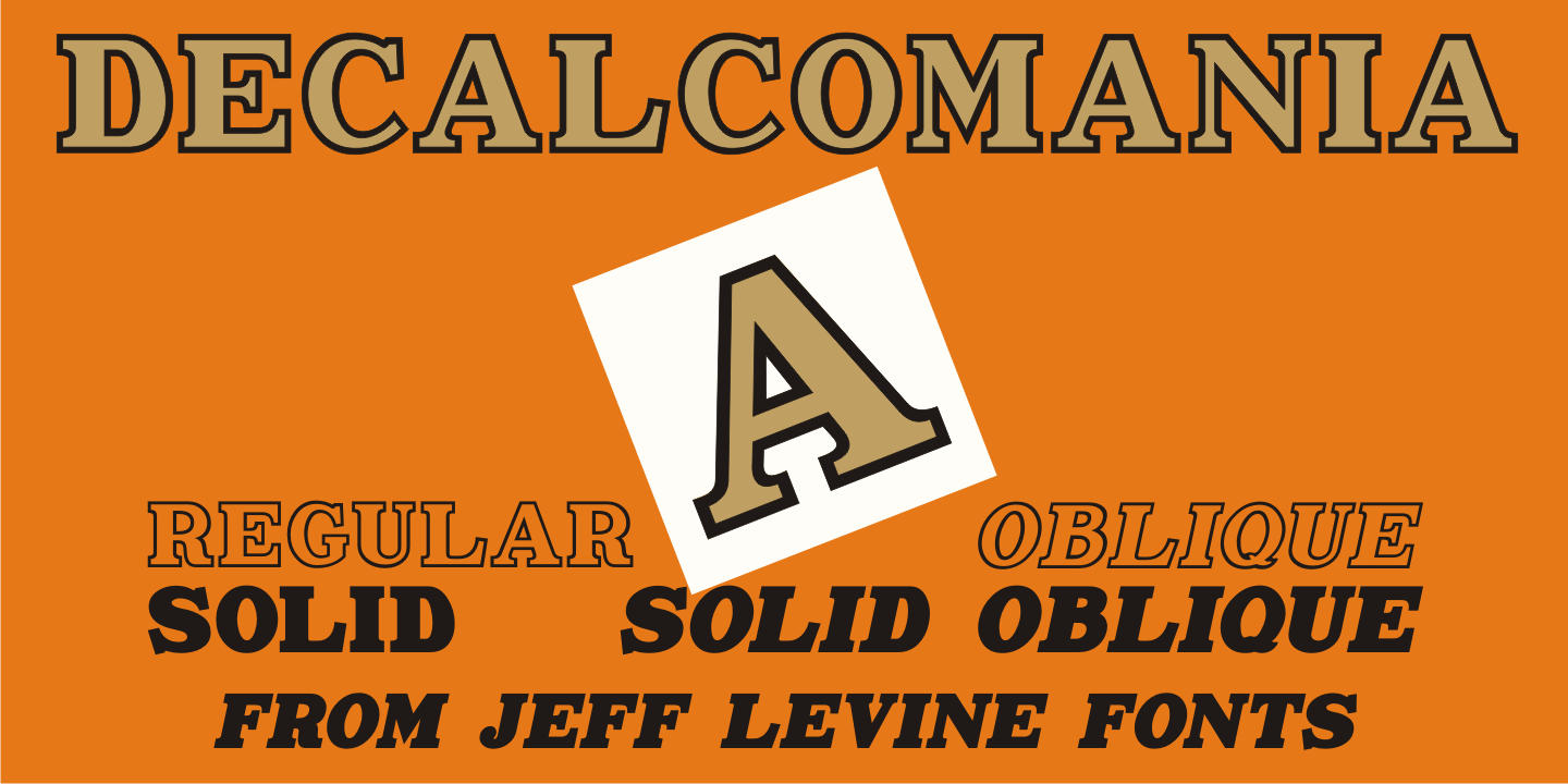 Decalcomania Font Poster #1